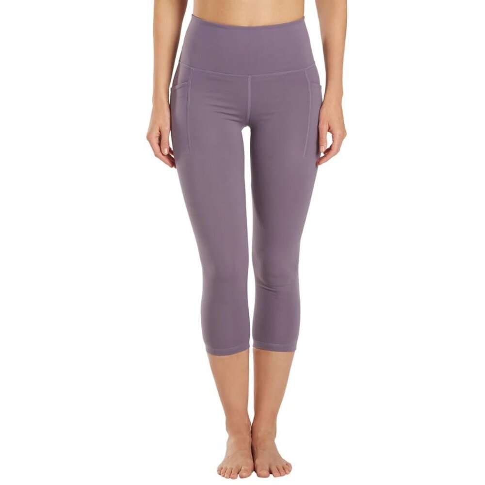 Gottex Active Leggings XS Lavender High Rise 7/8 Pocket Athleisure NWOT